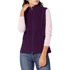 Amazon Essentials Women’s Classic-Fit Sleeveless Polar Soft Fleece Vest with Zip Pockets (Available in Plus Size)(Dark Purple)