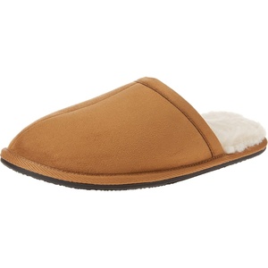Amazon Essentials Women’s Cozy Slippers with Faux Fur Lining, Non-Slip Indoor Outdoor House Shoes(Chestnut Brown)