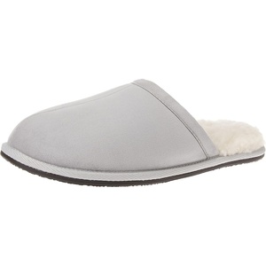 Amazon Essentials Women’s Cozy Slippers with Faux Fur Lining, Non-Slip Indoor Outdoor House Shoes(Grey)