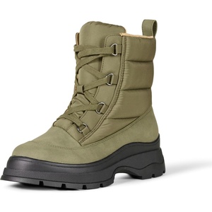Amazon Essentials Women’s Lace Up Puffer Snow Boots with Chunky Heel(Olive)