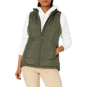 Amazon Essentials Women’s Mid-Weight Puffer Vest(Olive)