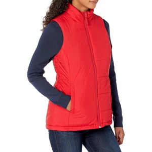 Amazon Essentials Women’s Mid-Weight Puffer Vest(Red)