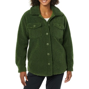 Amazon Essentials Women’s Oversized Teddy Sherpa Shirt Jacket (Previously Goodthreads)(Olive)