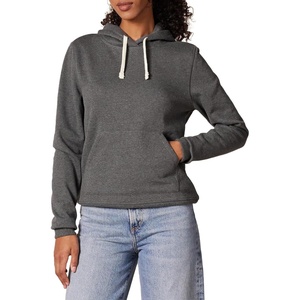 Amazon Essentials Women’s Regular-Fit Midweight Fleece Pullover Hoodie with Kangaroo Pocket (Available in Plus Size)(Charocoal Heather)