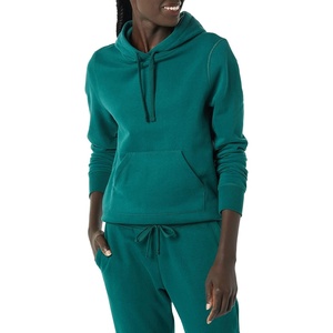Amazon Essentials Women’s Regular-Fit Midweight Fleece Pullover Hoodie with Kangaroo Pocket (Available in Plus Size)(Dark Green)