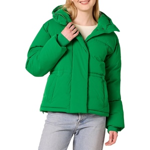 Amazon Essentials Women’s Short Waisted Puffer Jacket (Available in Plus Size)(Green)