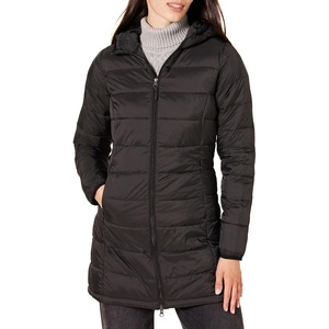 Amazon Essentials womens Lightweight Water-Resistant Packable Hooded Puffer Coat (Available in Plus Size)(Black)