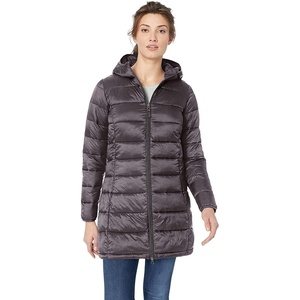 Amazon Essentials womens Lightweight Water-Resistant Packable Hooded Puffer Coat (Available in Plus Size)(Charcoal Heather)