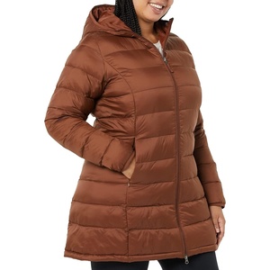 Amazon Essentials womens Lightweight Water-Resistant Packable Hooded Puffer Coat (Available in Plus Size)(Dark Toffee Brown)
