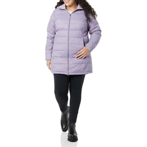 Amazon Essentials womens Lightweight Water-Resistant Packable Hooded Puffer Coat (Available in Plus Size)(Dusty Grape)