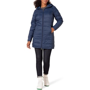 Amazon Essentials womens Lightweight Water-Resistant Packable Hooded Puffer Coat (Available in Plus Size)(Navy)