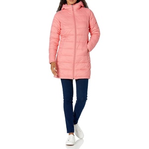 Amazon Essentials womens Lightweight Water-Resistant Packable Hooded Puffer Coat (Available in Plus Size)(Pink)