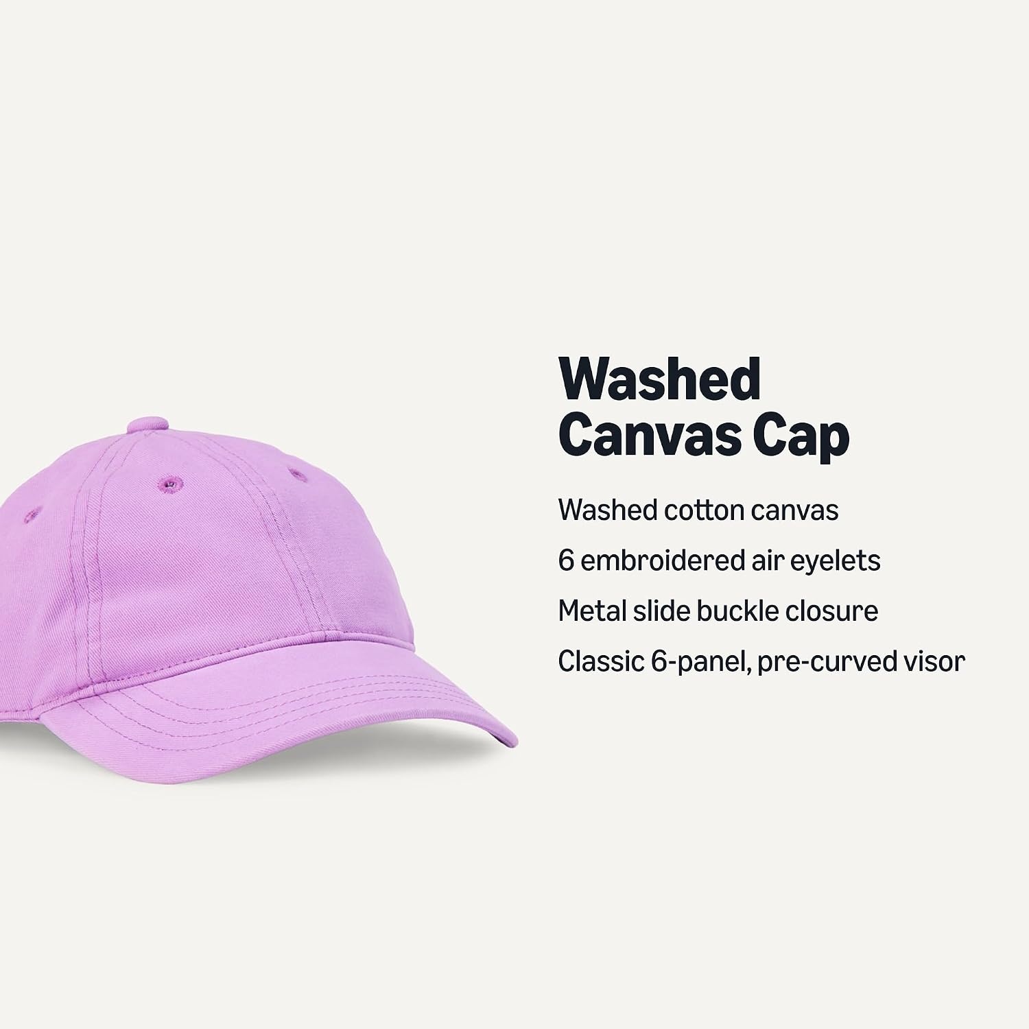 image:imageAmazon Essentials Unisex Kids Breathable Washed Cotton Adjustable Baseball CapLavendar