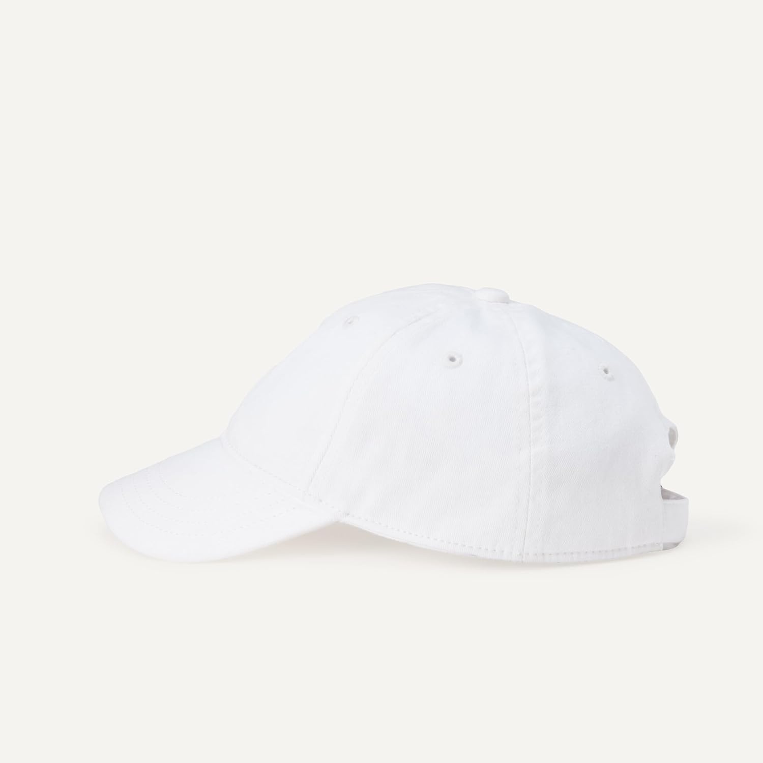image:imageAmazon Essentials Unisex Kids Breathable Washed Cotton Adjustable Baseball CapWhite