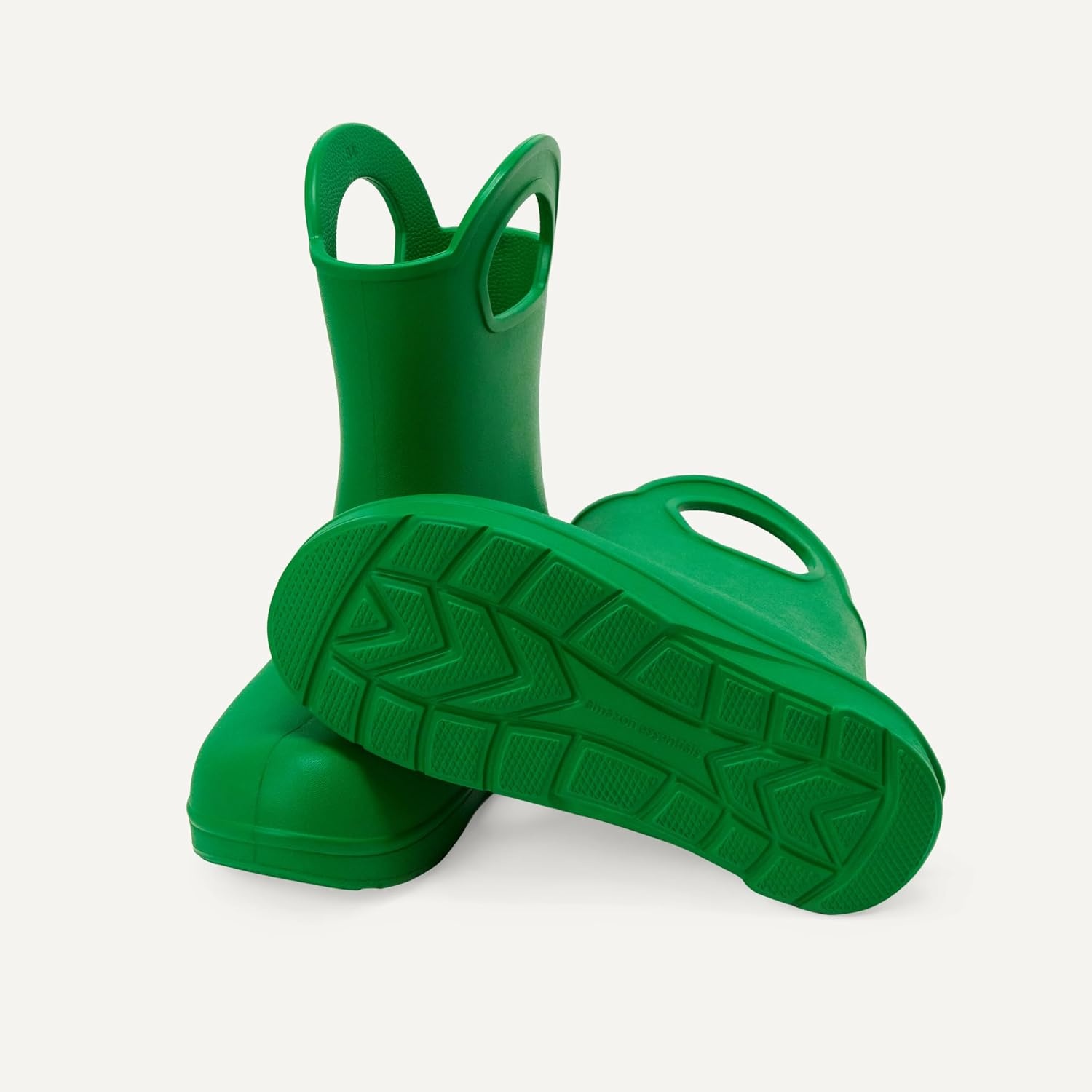 image:imageAmazon Essentials Unisex Kids Lightweight Rain Boot with HandlesGreen