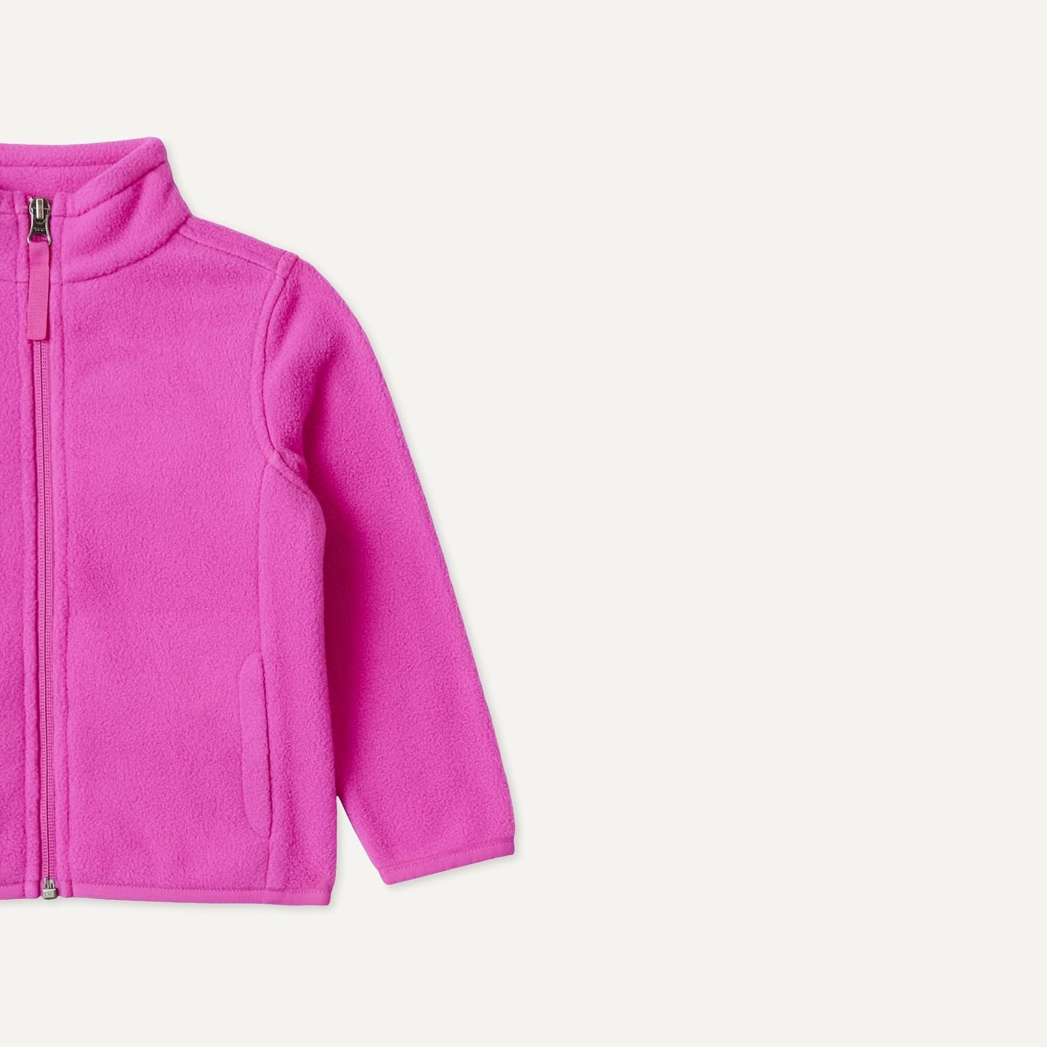 image:imageAmazon Essentials Unisex Kids Polar Fleece FullZip Mock JacketFuchsia