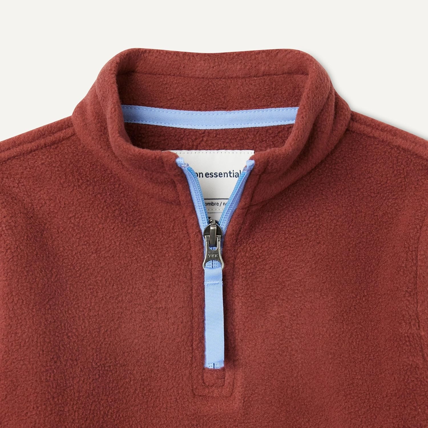 image:imageAmazon Essentials Unisex Kids Polar Fleece QuarterZip Pullover JacketRich Chestnut Brown
