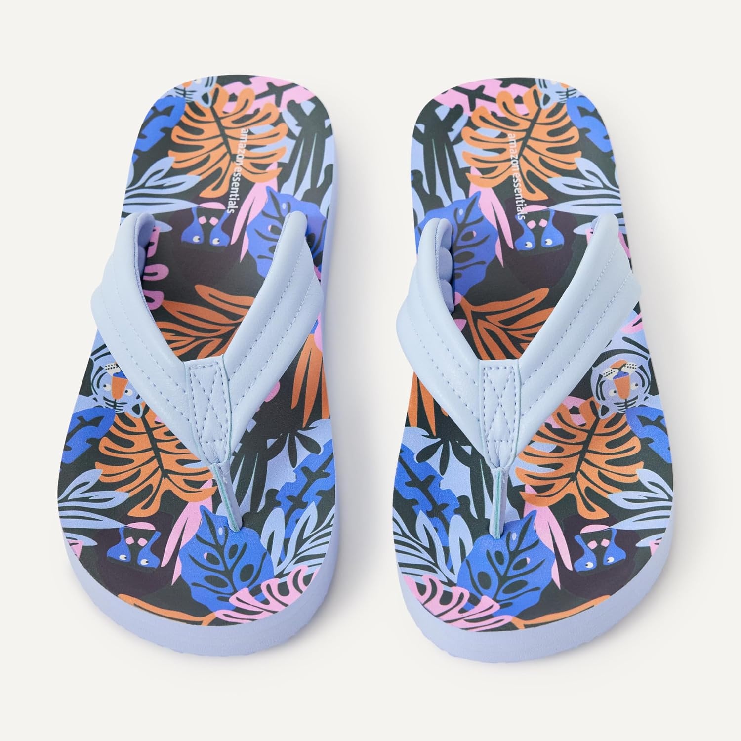 image:imageAmazon Essentials Unisex Kids Thong Flip Flop for Boys and GirlsDark Teal Jungle