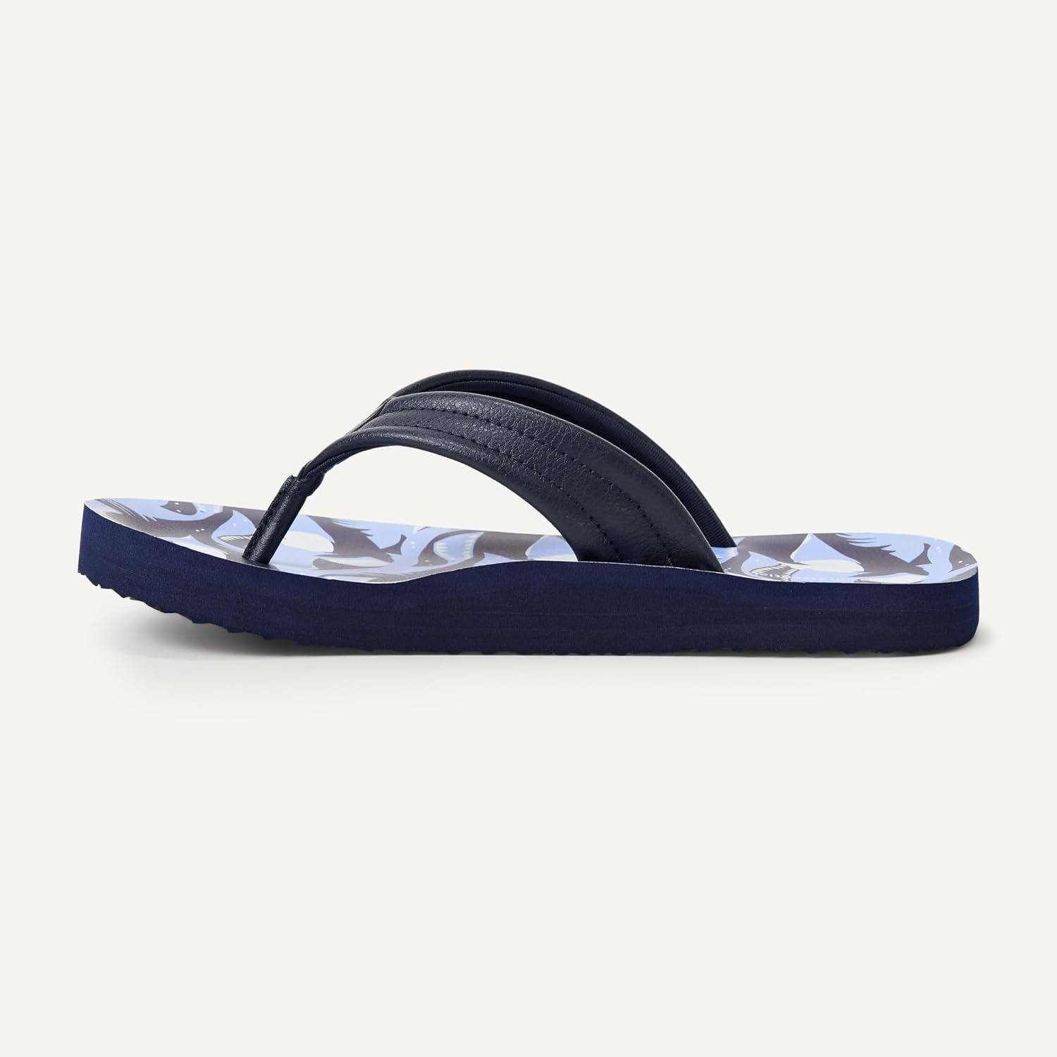 image:imageAmazon Essentials Unisex Kids Thong Flip Flop for Boys and GirlsNavy Sharks