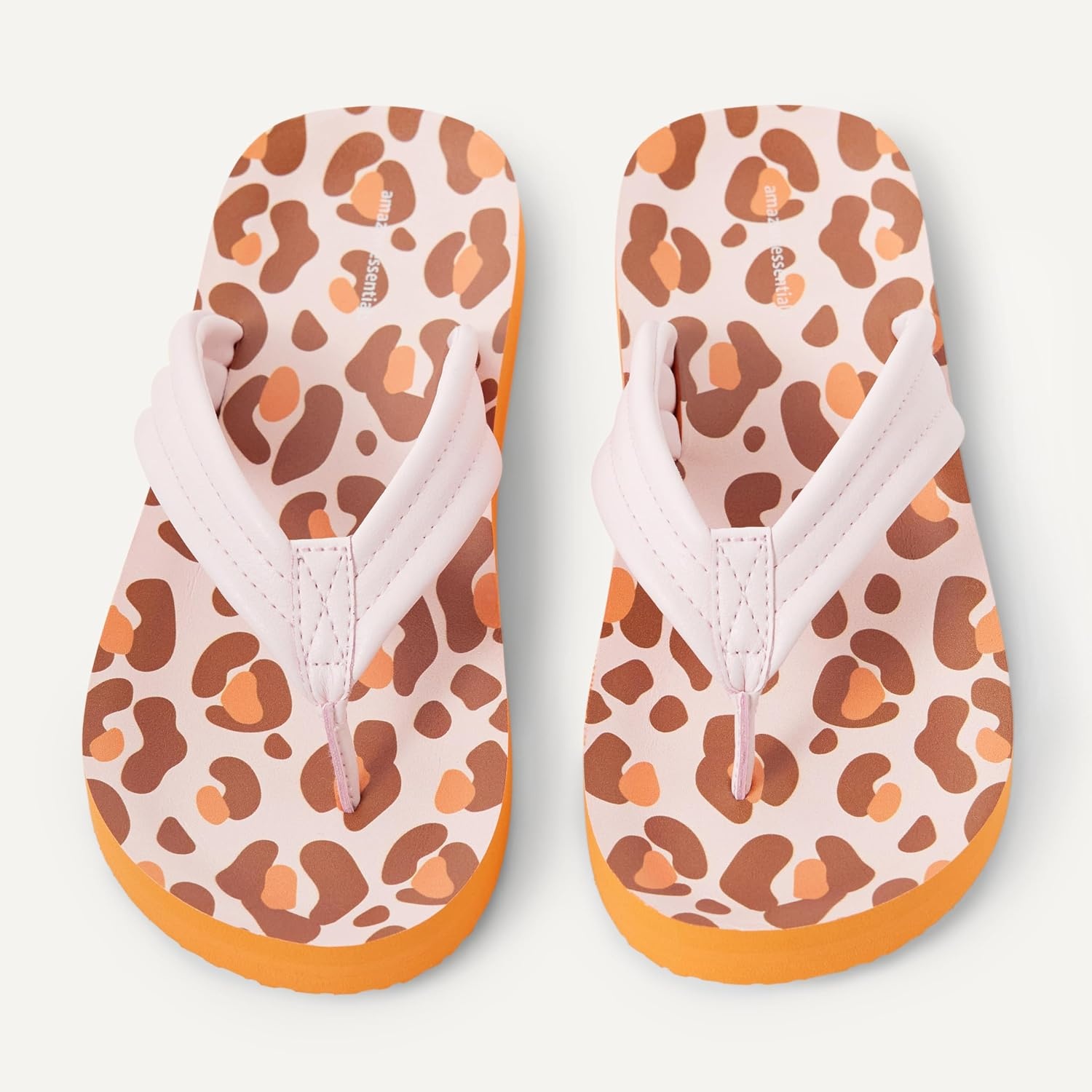 image:imageAmazon Essentials Unisex Kids Thong Flip Flop for Boys and GirlsPale Pink Leopard