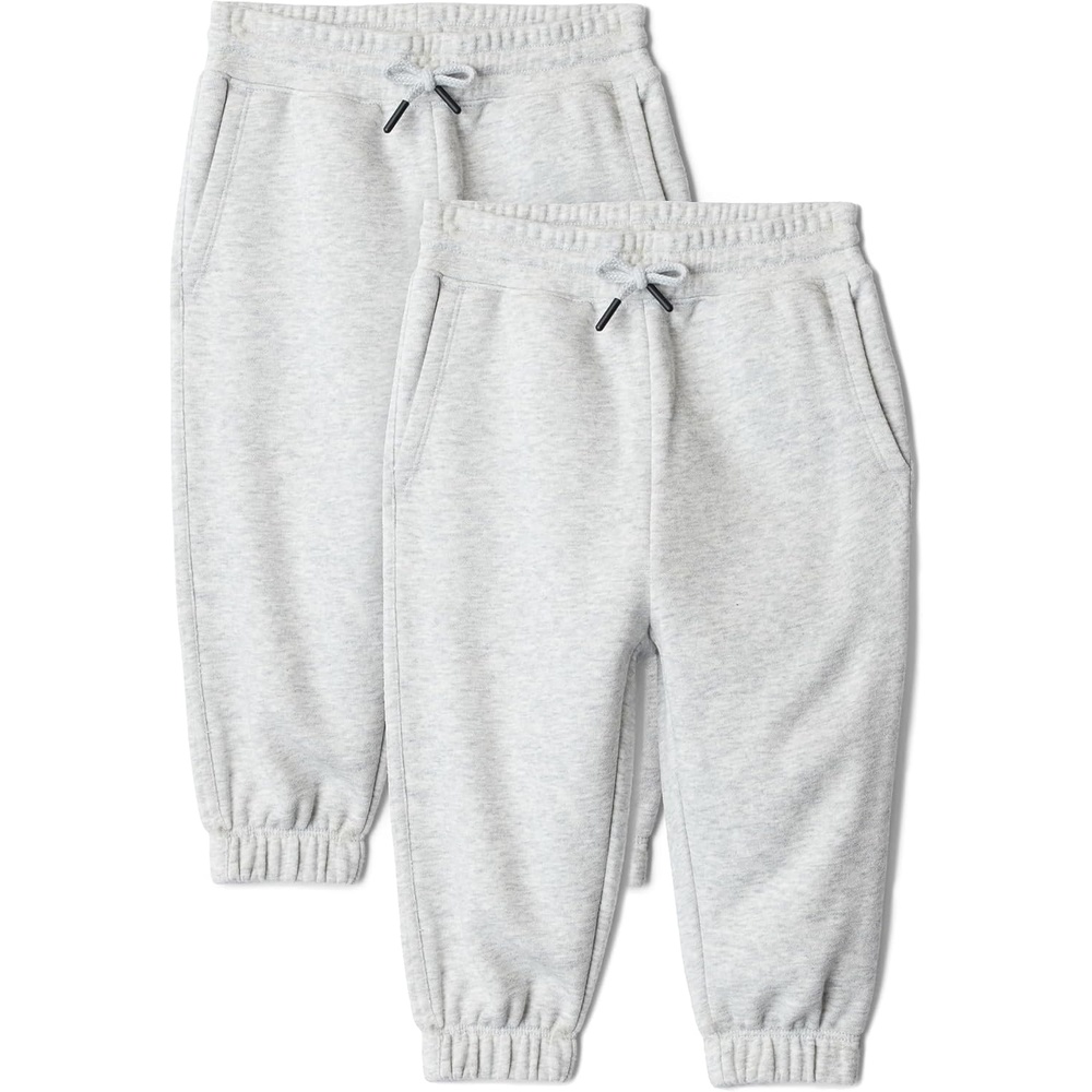 image:imageAmazon Essentials Boys Cotton Joggers Pack of 2Light Grey Heather