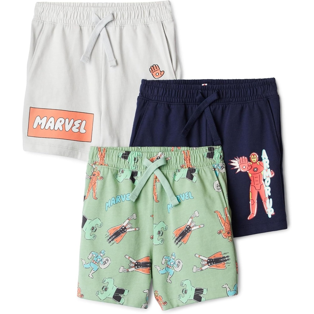 image:imageAmazon Essentials Disney Boys Shorts Pack of 3Avengers Action