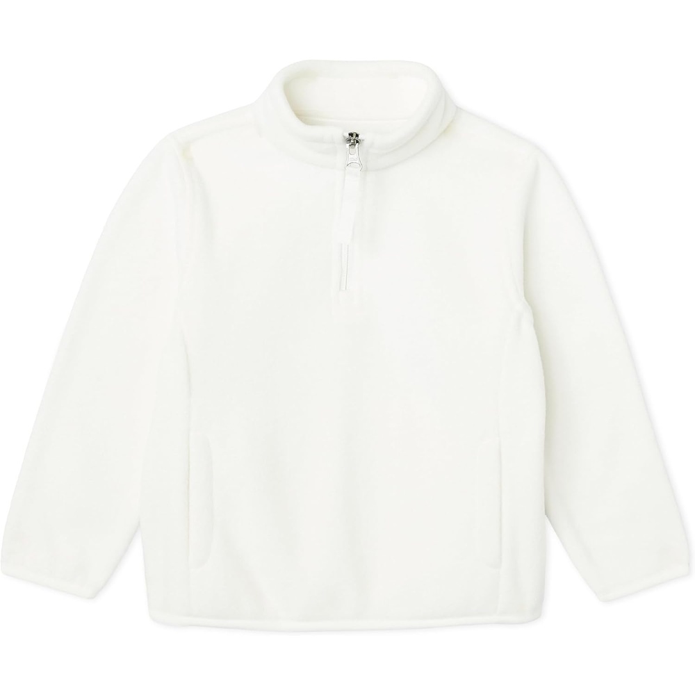 image:imageAmazon Essentials Girls Polar Fleece QuarterZip Mock JacketsIvory