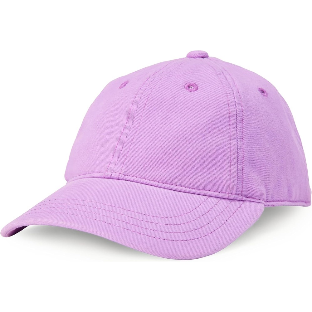 image:imageAmazon Essentials Unisex Kids Breathable Washed Cotton Adjustable Baseball CapLavendar