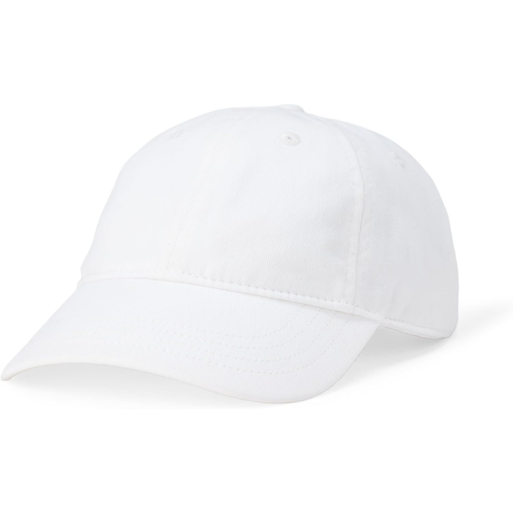 image:imageAmazon Essentials Unisex Kids Breathable Washed Cotton Adjustable Baseball CapWhite