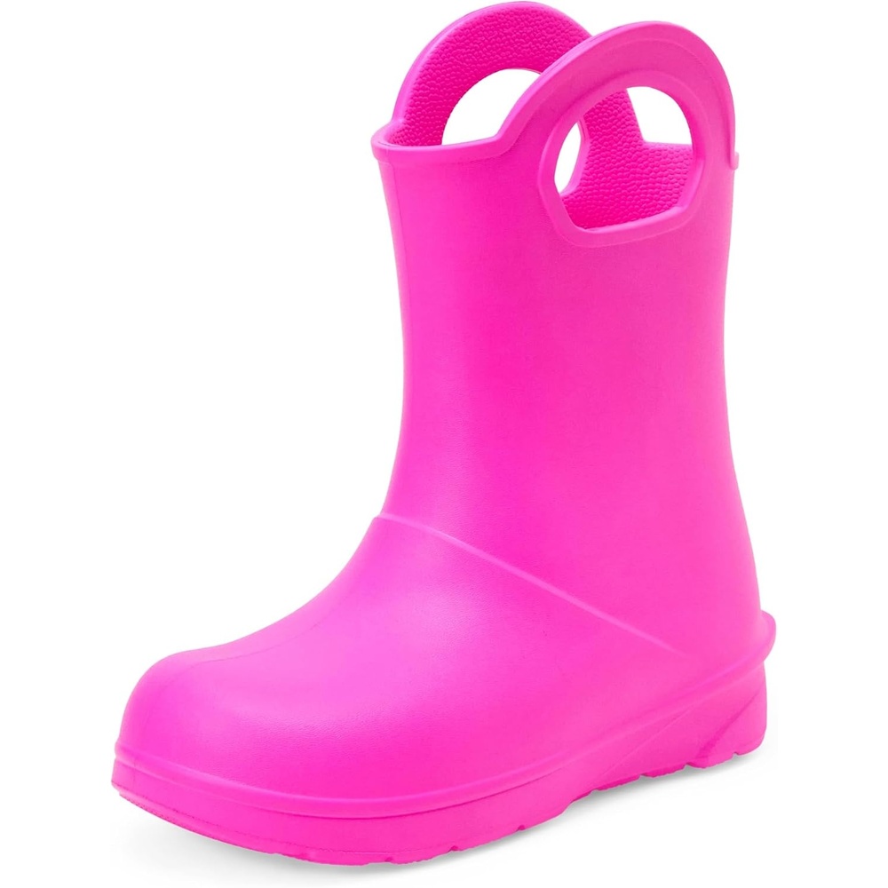 image:imageAmazon Essentials Unisex Kids Lightweight Rain Boot with HandlesHot Pink