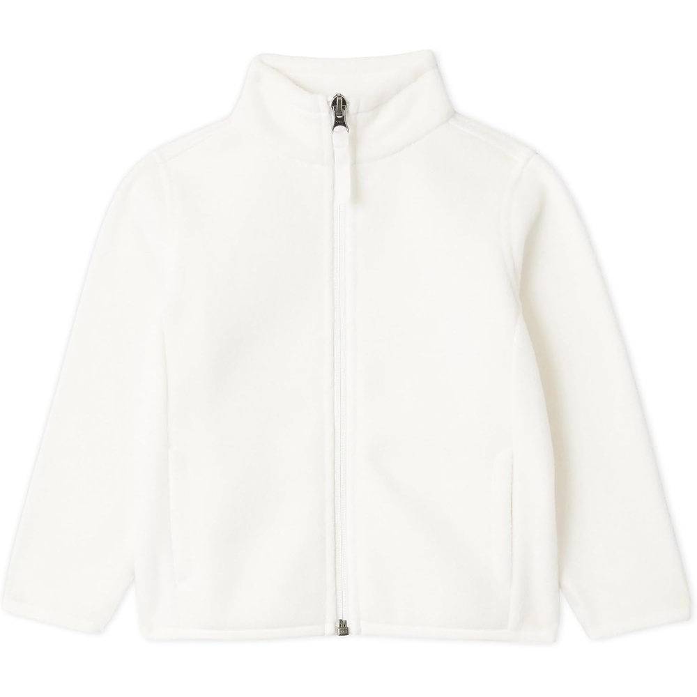 image:imageAmazon Essentials Unisex Kids Polar Fleece FullZip Mock JacketIvory