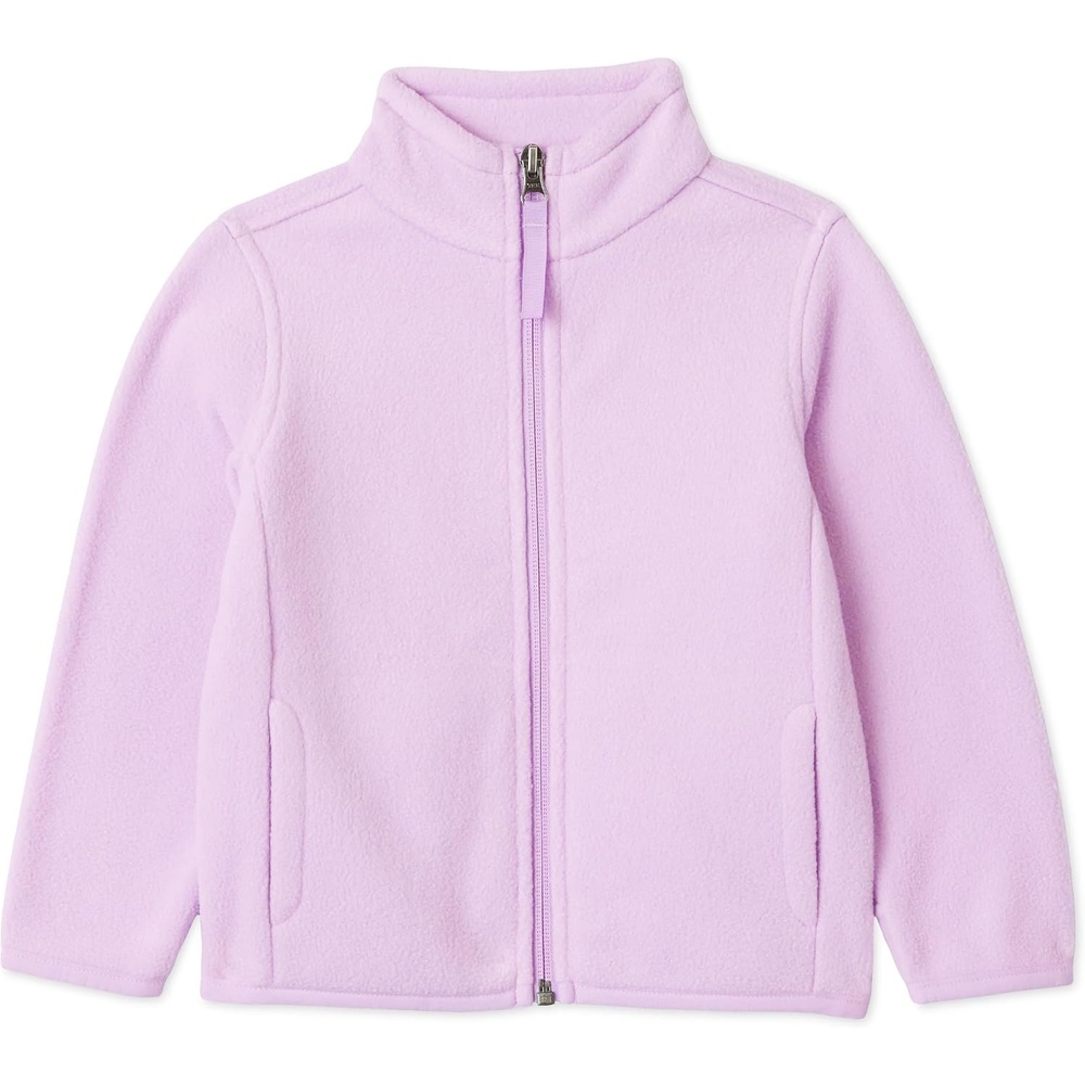 image:imageAmazon Essentials Unisex Kids Polar Fleece FullZip Mock JacketLilac