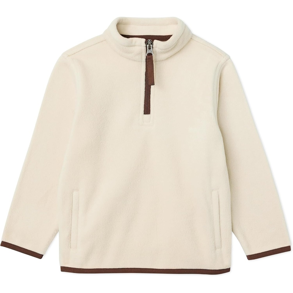 image:imageAmazon Essentials Unisex Kids Polar Fleece QuarterZip Pullover JacketBeige