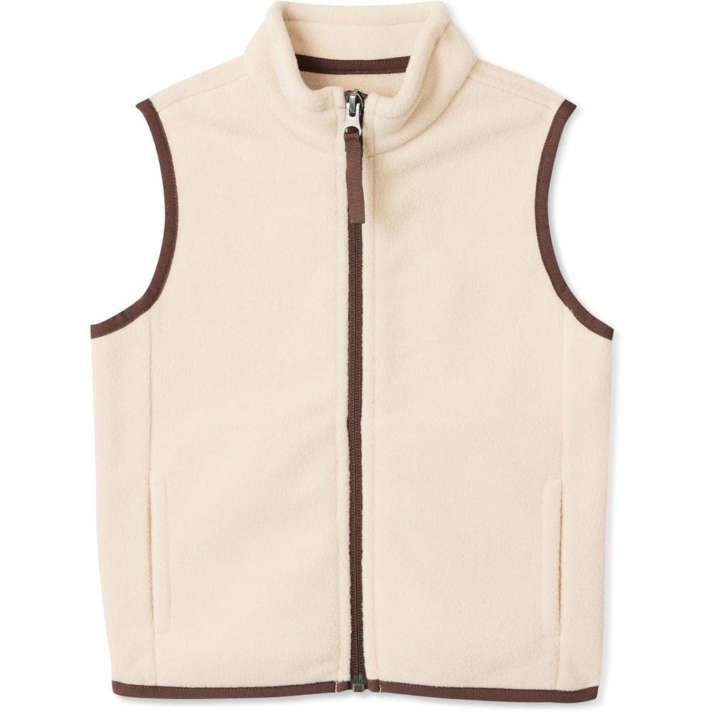 image:imageAmazon Essentials Unisex Kids Polar Fleece VestBeige