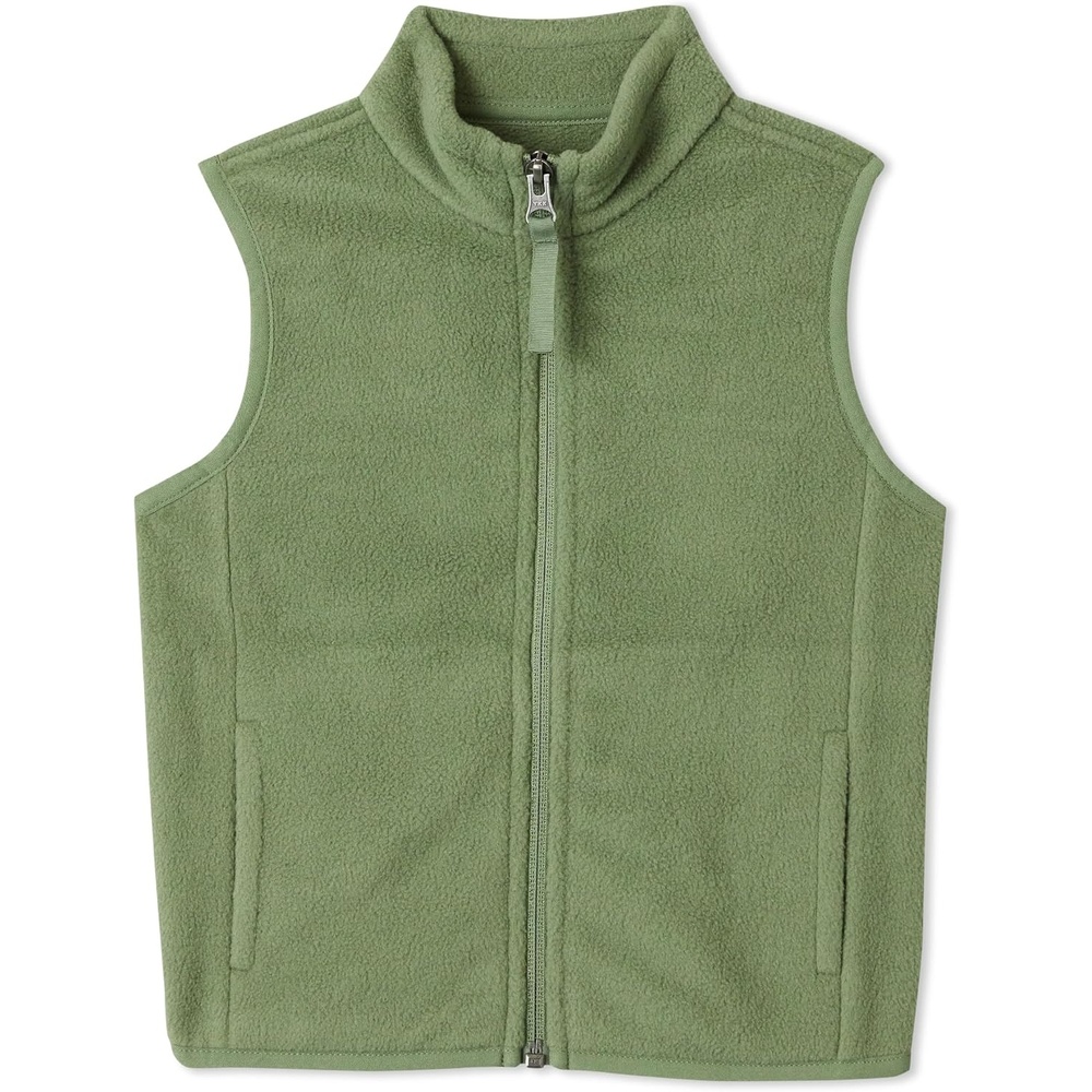 image:imageAmazon Essentials Unisex Kids Polar Fleece VestDark Olive