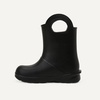 Amazon Essentials Unisex Kids’ Lightweight Rain Boot with Handles(Black)