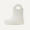 Amazon Essentials Unisex Kids’ Lightweight Rain Boot with Handles(White)