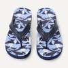 Amazon Essentials Unisex Kids’ Thong Flip Flop for Boys and Girls(Navy Sharks)