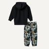 Amazon Essentials Unisex Kids’ and Toddlers’ Modern Sweatsuit Set, 2 Piece Hooded Outfit, Pack of 2(Black Nightmare Icons)