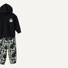 Amazon Essentials Unisex Kids’ and Toddlers’ Modern Sweatsuit Set, 2 Piece Hooded Outfit, Pack of 2(Black Nightmare Icons)