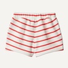 Amazon Essentials x Sofia Grainge Toddler and Baby Boys’ Elasticated Pull On Knit Shorts, Cotton Blend, Breathable, Pack of 2(Petit Soleil/Uneven Stripe)