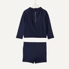 Amazon Essentials x Sofia Grainge Toddlers and Baby Boys’ Two-Piece Long Sleeve Rashguard and Shorts Set(Navy)