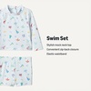 Amazon Essentials x Sofia Grainge Toddlers and Baby Boys’ Two-Piece Long Sleeve Rashguard and Shorts Set(Pale Blue Beach)