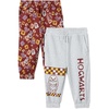 Amazon Essentials Boys’ Cotton Joggers, Pack of 2(Hogwarts Stamps)