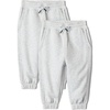 Amazon Essentials Boys’ Cotton Joggers, Pack of 2(Light Grey Heather)