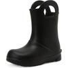 Amazon Essentials Unisex Kids’ Lightweight Rain Boot with Handles(Black)