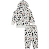 Amazon Essentials Unisex Kids’ and Toddlers’ Modern Sweatsuit Set, 2 Piece Hooded Outfit, Pack of 2(Ivory Mickey Heads)