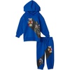 Amazon Essentials Unisex Kids’ and Toddlers’ Modern Sweatsuit Set, 2 Piece Hooded Outfit, Pack of 2(Royal Blue Star Wars Big Vader)