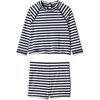 Ivory Navy Even Stripe
