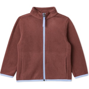 Amazon Essentials Boys and Toddlers’ Long Sleeve Polar Fleece Full-Zip Mock Jacket, Insulated(Rich Chestnut Brown)